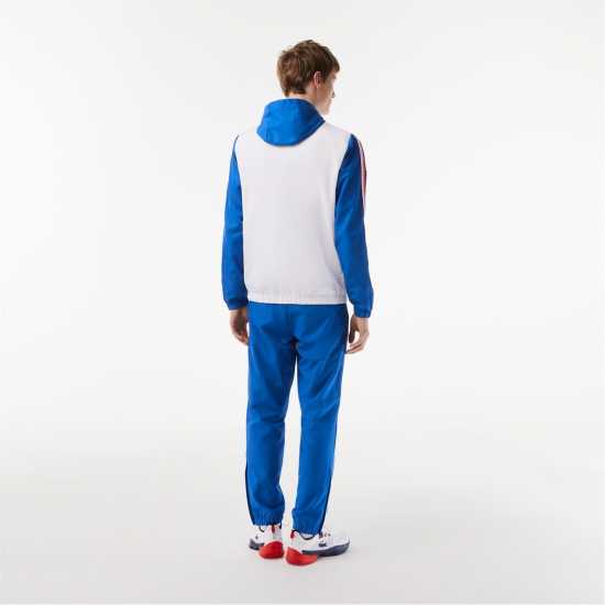Lacoste Colour Block Tracksuit Бяло/Кралство Мъжки спортни екипи в две части