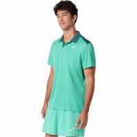 Asics Court Polo Shirt Mens Green Asics Court Polo Shirt Mens Green