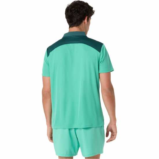 Asics Court Polo Shirt Mens Green Asics Court Polo Shirt Mens Green