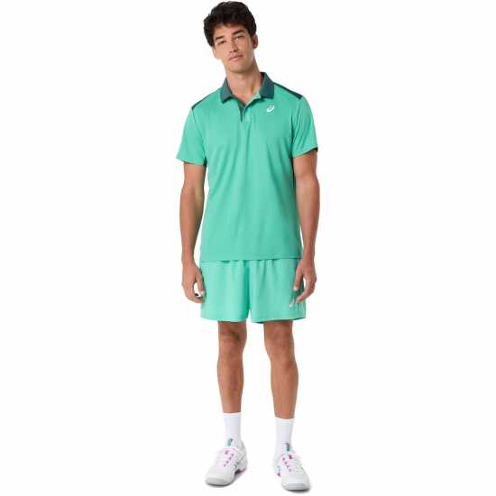 Asics Court Polo Shirt Mens Green Asics Court Polo Shirt Mens Green