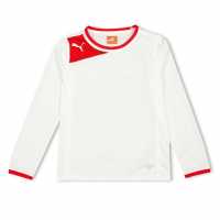 Puma (13) Fb Powercat 5.12 Ls Shirt Juniors White 