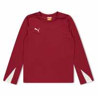 Puma (13) Team Ls Shirt Juniors Red 