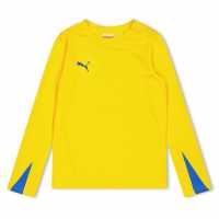 Puma (13) Team Ls Shirt Juniors Yellow 