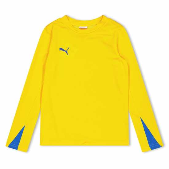 Puma (13) Team Ls Shirt Juniors Yellow 