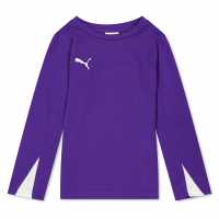 Puma (13) Team Ls Shirt Juniors Purple 