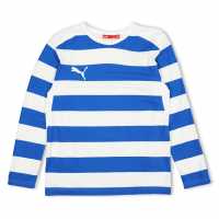 Puma Boy Hooped Ls Tee Juniors Puma Boy Hooped Ls Tee Juniors