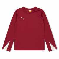 Puma Unisex Kids' Team Long Sleeve Performance Gym Top Red 