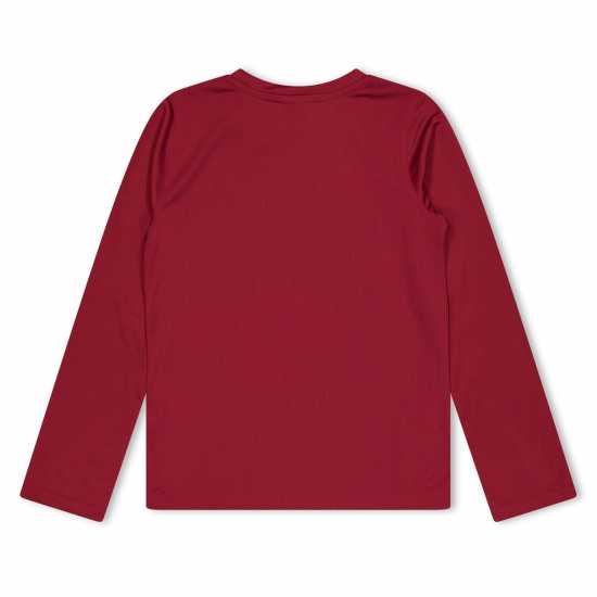 Puma Unisex Kids' Team Long Sleeve Performance Gym Top Red 
