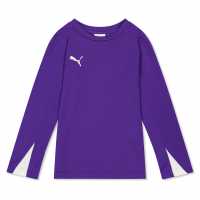Puma Unisex Kids' Team Long Sleeve Performance Gym Top Purple 