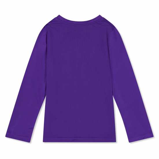 Puma Unisex Kids' Team Long Sleeve Performance Gym Top Purple 