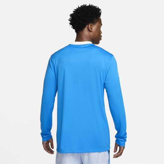 Nike Giannis Dri-Fit Long Sleeve Basketball Top Mens Фото Синьо/Волт Мъжки тениски и фланелки