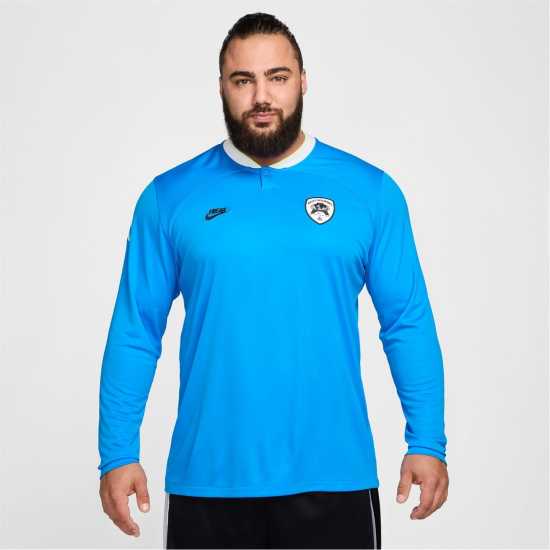 Nike Giannis Dri-Fit Long Sleeve Basketball Top Mens Фото Синьо/Волт Мъжки тениски и фланелки