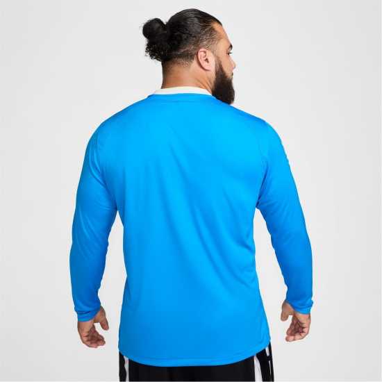 Nike Giannis Dri-Fit Long Sleeve Basketball Top Mens Фото Синьо/Волт Мъжки тениски и фланелки