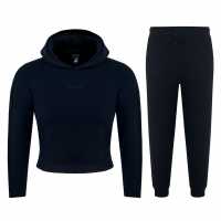 Firetrap Junior Girls 2Pc Jogger Set Черно Детски спортни екипи