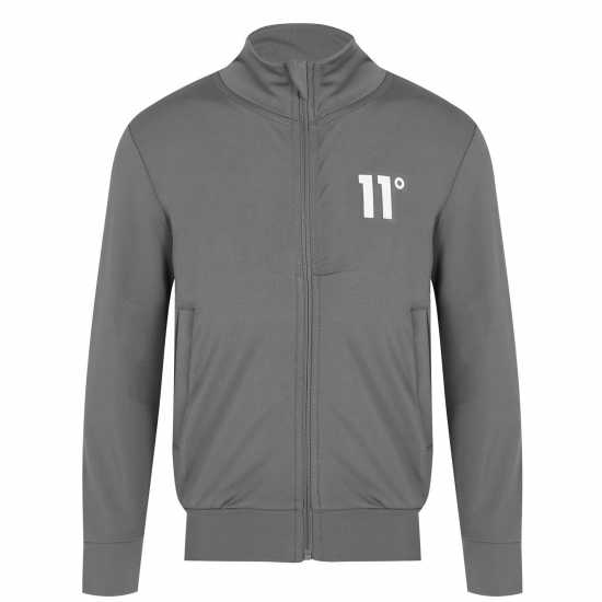 11 Degrees Poly Zip Track Suit Стомана/Бяло Детски спортни екипи