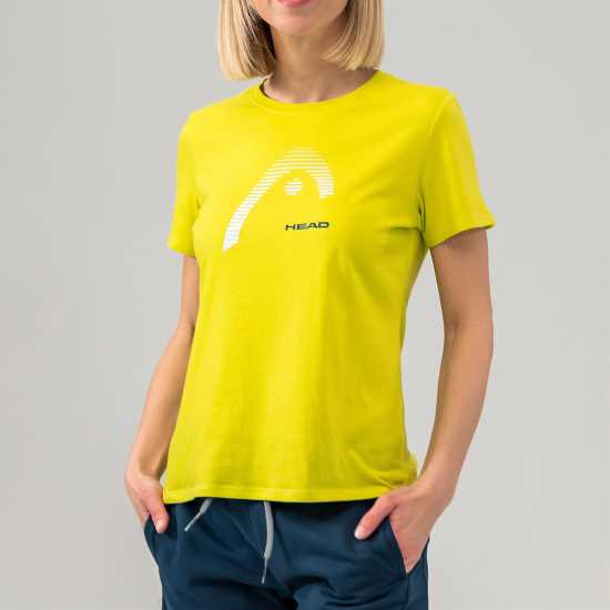 Head Club Lara T-Shirt Yellow Дамски тениски и фланелки