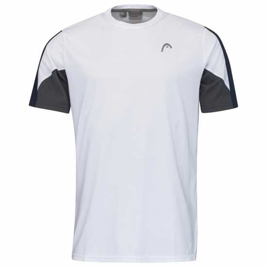 Head Club Tech T-Shirt Junior White/Dark Blue - Детски тениски и фланелки
