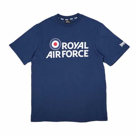 Lonsdale Raf Tee Mens Морска синьо Мъжки тениски с яка