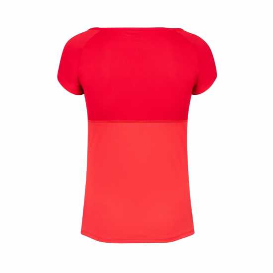 Babolat Тениска Момичета Play Cap Sleeve T Shirt Junior Girls Tomato Red Детски тениски и фланелки