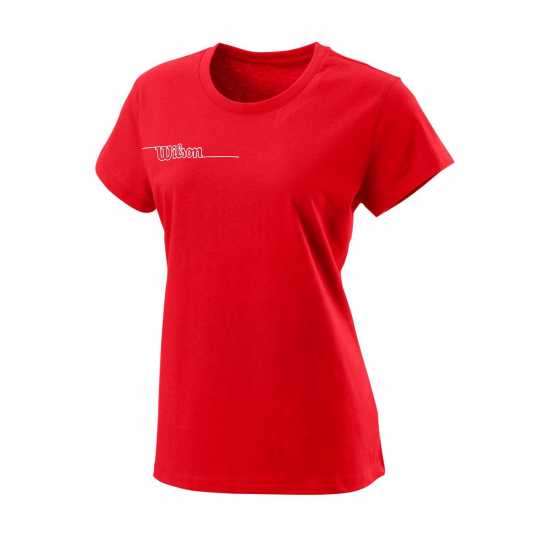 Wilson Тениска Team Tech T Shirt Womens Red Дамски тениски и фланелки