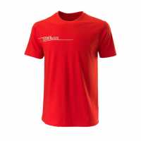 Wilson Мъжка Тениска Tech T Shirt Mens Red Мъжки тениски и фланелки