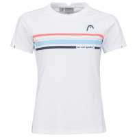 Head Padel Tech T-Shirt White Дамски тениски и фланелки