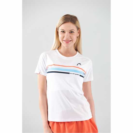 Head Padel Tech T-Shirt White Дамски тениски и фланелки