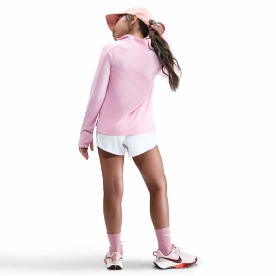 Nike Older Girls Dri-Fit Long Sleeve Half Zip Pink Детски тениски и фланелки