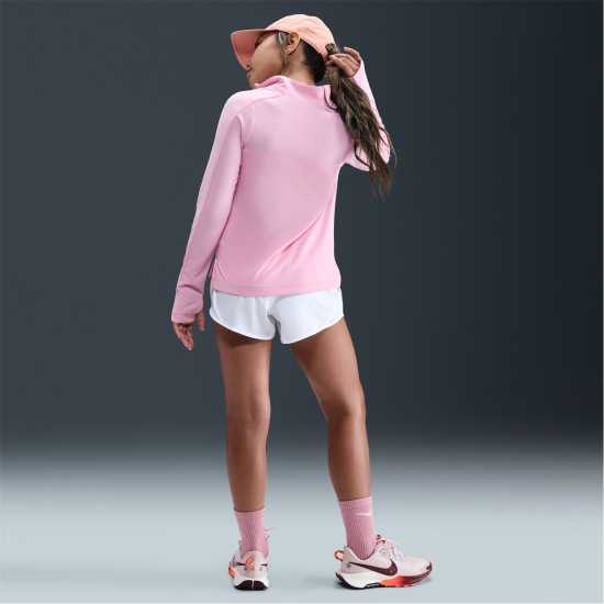 Nike Older Girls Dri-Fit Long Sleeve Half Zip Pink Детски тениски и фланелки
