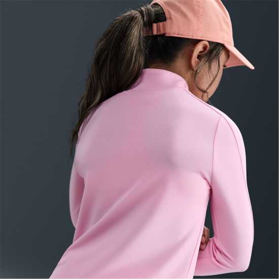 Nike Older Girls Dri-Fit Long Sleeve Half Zip Pink Детски тениски и фланелки