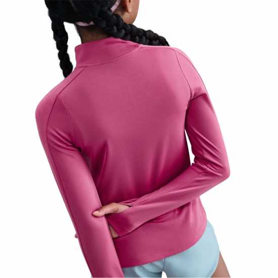 Nike Older Girls Dri-Fit Long Sleeve Half Zip Sweet Beet Детски тениски и фланелки