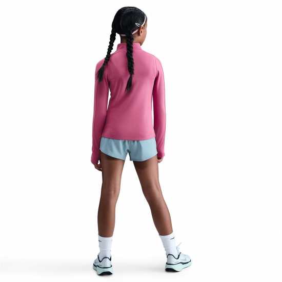 Nike Older Girls Dri-Fit Long Sleeve Half Zip Sweet Beet Детски тениски и фланелки