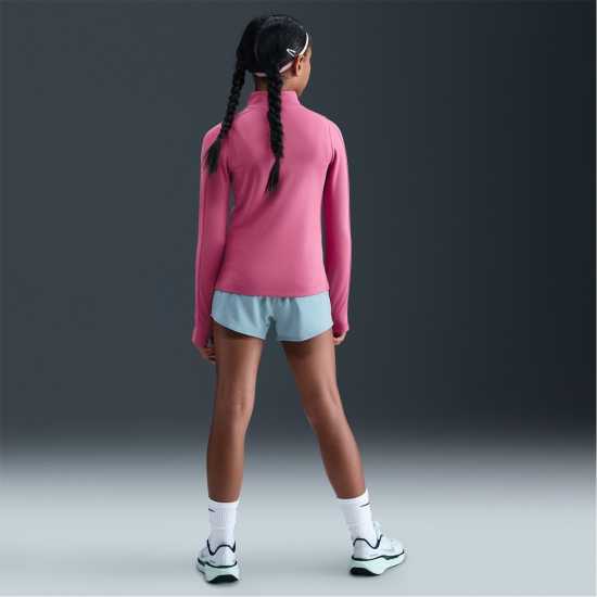 Nike Older Girls Dri-Fit Long Sleeve Half Zip Sweet Beet Детски тениски и фланелки