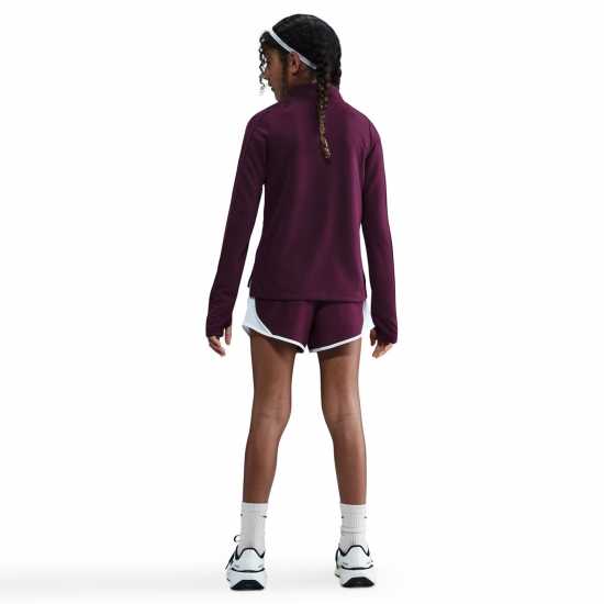 Nike Older Girls Dri-Fit Long Sleeve Half Zip Bordeaux Nike Older Girls Dri-Fit Long Sleeve Half Zip Bordeaux