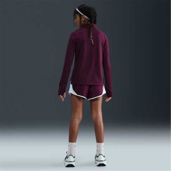 Nike Older Girls Dri-Fit Long Sleeve Half Zip Bordeaux Nike Older Girls Dri-Fit Long Sleeve Half Zip Bordeaux