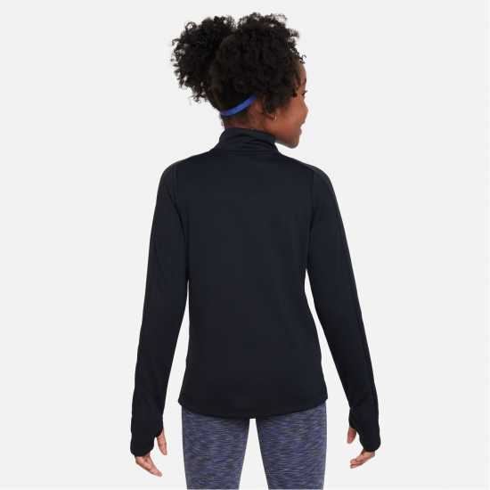 Nike Older Girls Dri-Fit Long Sleeve Half Zip Cannon/White Детски тениски и фланелки