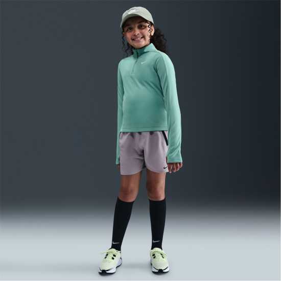 Nike Older Girls Dri-Fit Long Sleeve Half Zip Cannon/White Детски тениски и фланелки