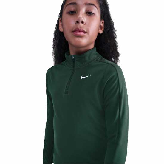 Nike Older Girls Dri-Fit Long Sleeve Half Zip Сосна 