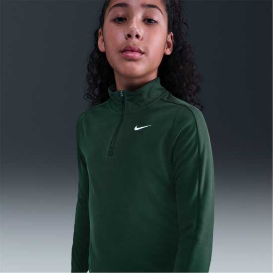 Nike Older Girls Dri-Fit Long Sleeve Half Zip Сосна 