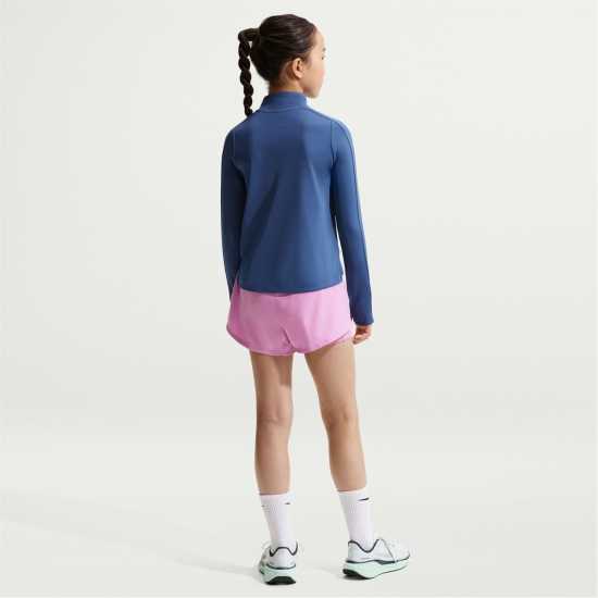 Nike Older Girls Dri-Fit Long Sleeve Half Zip Mystic Navy 