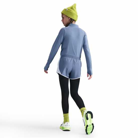 Nike Older Girls Dri-Fit Long Sleeve Half Zip Индиго 