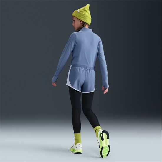 Nike Older Girls Dri-Fit Long Sleeve Half Zip Индиго 