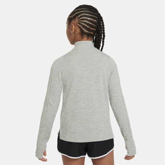 Детски тениски и фланелки Nike Older Girls Dri-Fit Long Sleeve Half Zip Тъмно сиво мъхле Nike Older Girls Dri-Fit Long Sleeve Half Zip Тъмно сиво мъхле Детски тениски и фланелки
