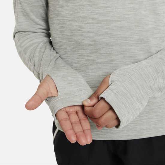 Детски тениски и фланелки Nike Older Girls Dri-Fit Long Sleeve Half Zip Тъмно сиво мъхле Nike Older Girls Dri-Fit Long Sleeve Half Zip Тъмно сиво мъхле Детски тениски и фланелки