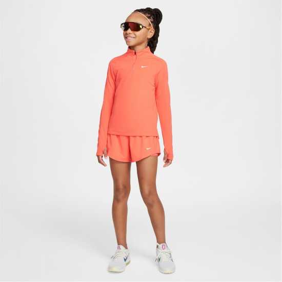 Детски тениски и фланелки Nike Older Girls Dri-Fit Long Sleeve Half Zip Magic Ember Nike Older Girls Dri-Fit Long Sleeve Half Zip Magic Ember Детски тениски и фланелки