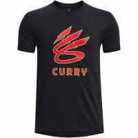 Under Armour Тениска Момчета Curry Logo T Shirt Junior Boys  Детски тениски и фланелки