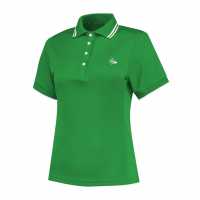 Dunlop Блуза С Яка Club Polo Shirt Womens GRN/WHT Дамски тениски с яка