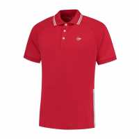 Dunlop Мъжка Блуза С Яка Club Polo Shirt Mens Red/Wht Бадминтон