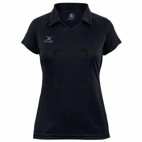 Gilbert Блуза С Яка Eclipse Womens Netball Polo Shirt W Bib Attachments Black Дамски тениски и фланелки