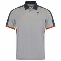 Head Блуза С Яка Padel Tech Polo Shirt Grey / Orange Мъжки ризи